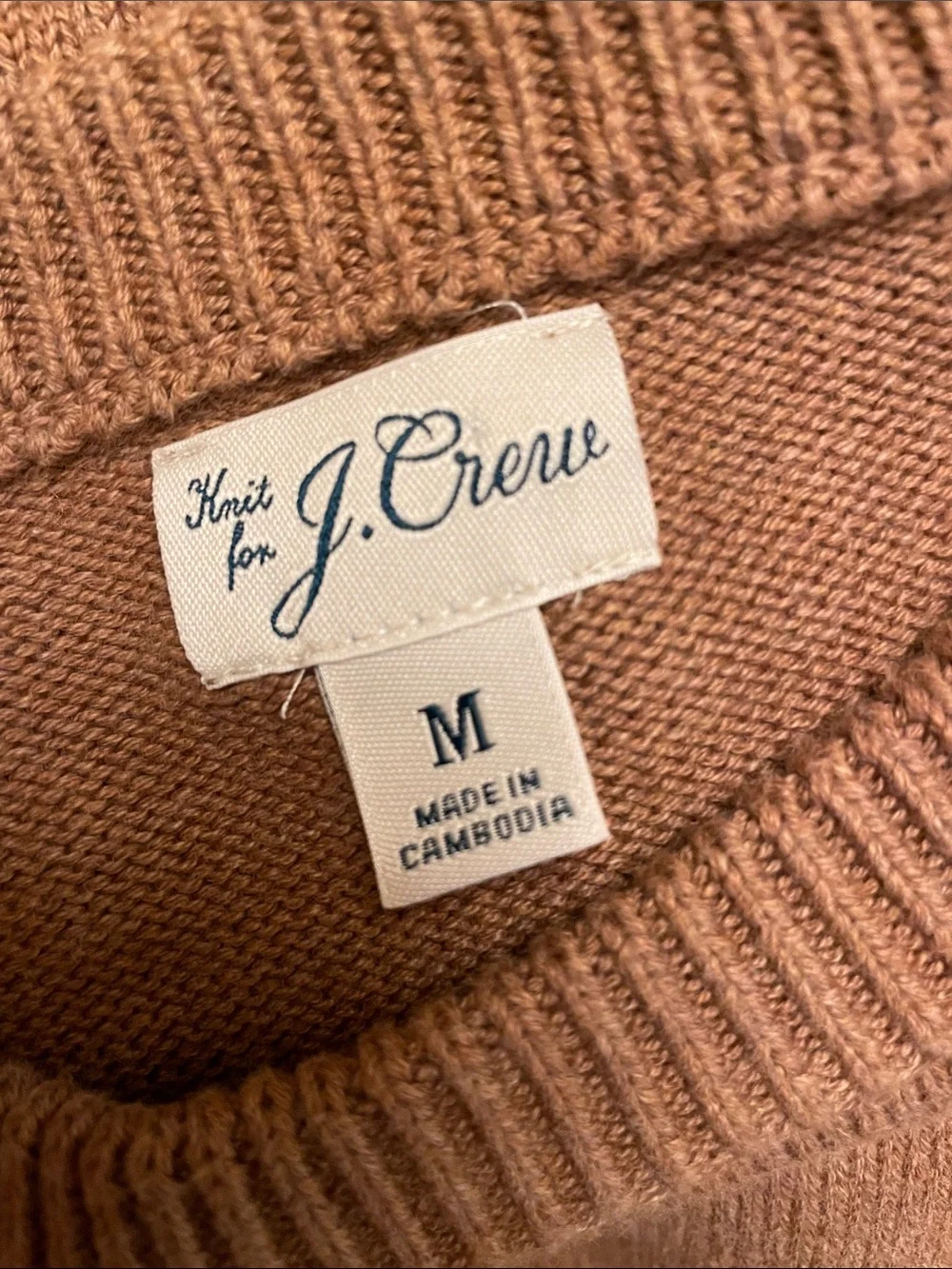 J Crew heritage Men's Crewneck cotton Sweater in Brown fits women’s large also